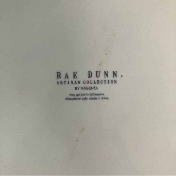 Rae Dunn 11 Inch “chow” Dinner / Salad Plate White - Picture 4 of 5